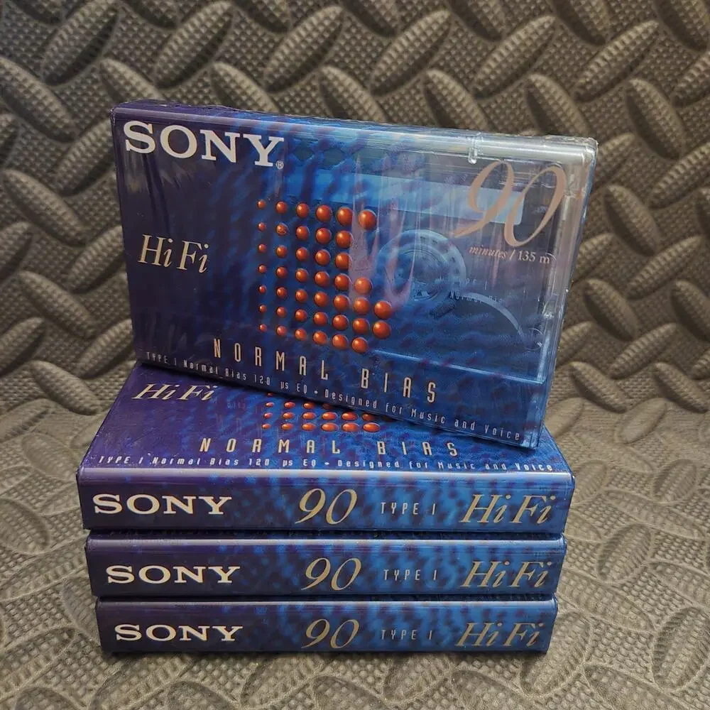 Sony HiFi 90-Minute Audio Cassette Type I Normal Bias SP II Lot of 4